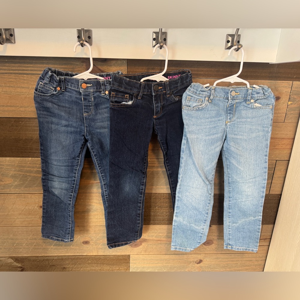 3 Pair Childrens Place Girls Jeans 5T